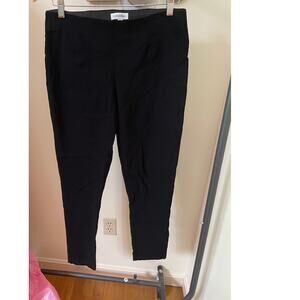 Calvin Klein Womens Dress Pants Size 12 Black Workwear Straight Leg Stretch